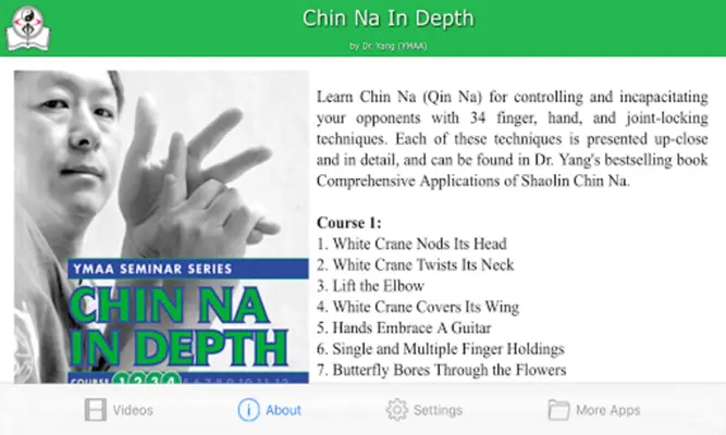 Chin Na in Depth w Dr. Yang, J android App screenshot 0